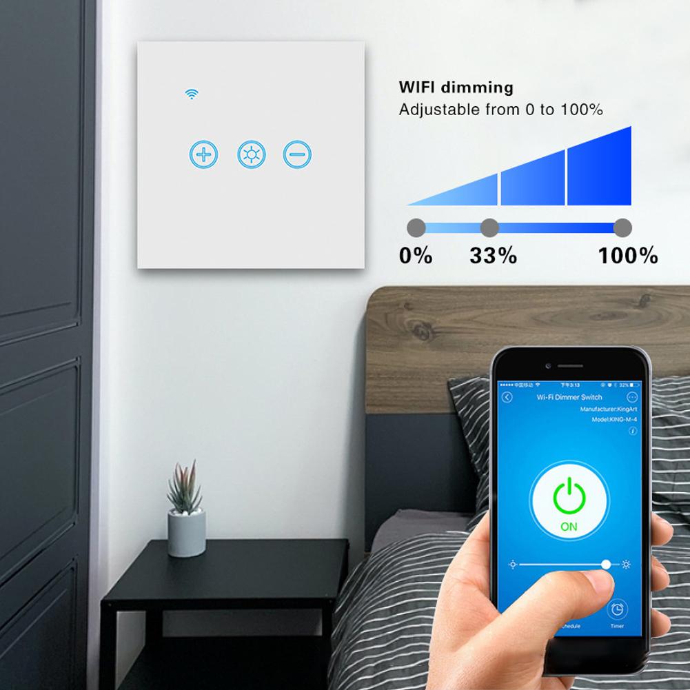 Ambient Lighting Smart Dimmer Switch Remote Control Switch Voice Control Compatibility Wireless Connectivity 150W Maximum Load