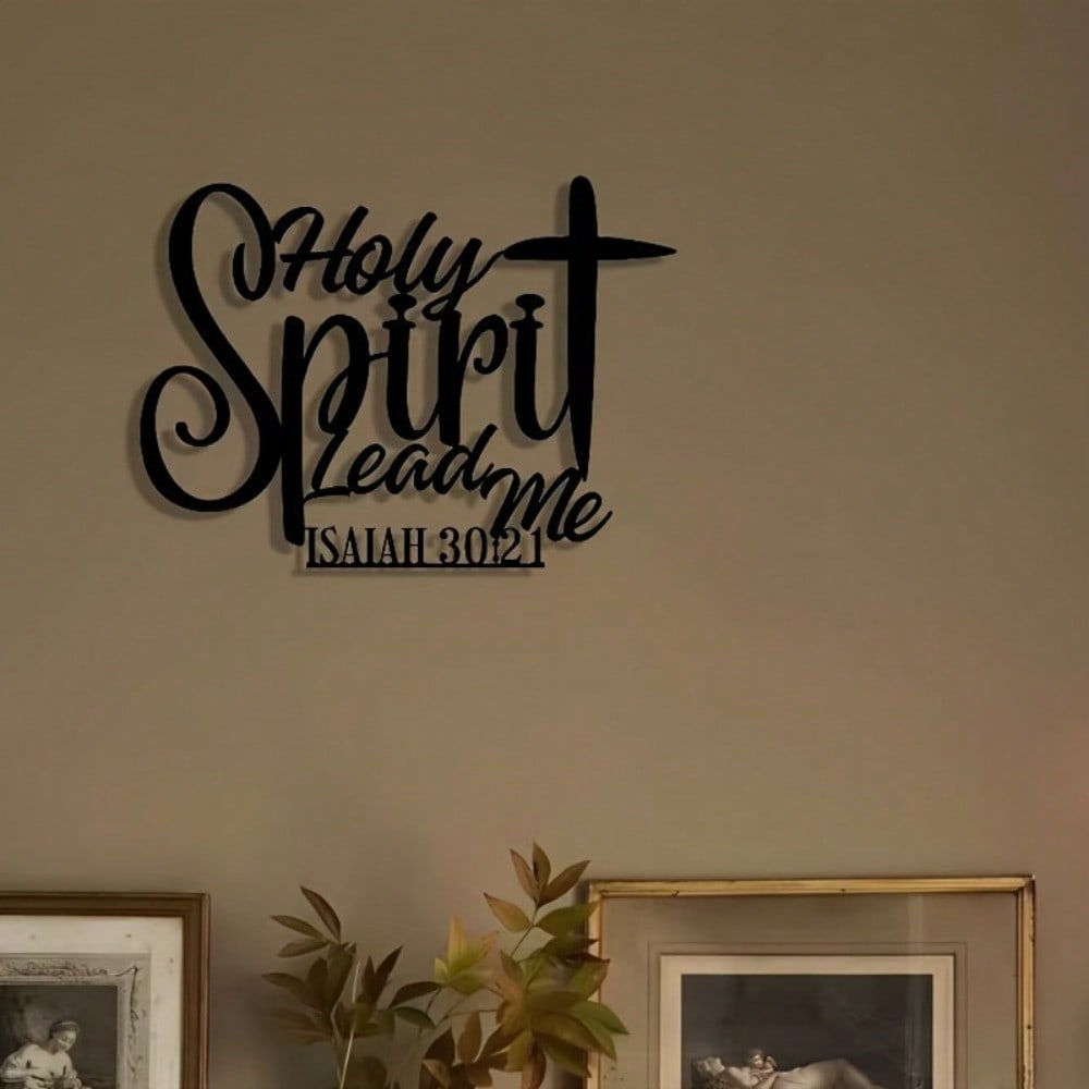Metal Wall Art Abstract Holiday Decor Faith Sign for Home and Business