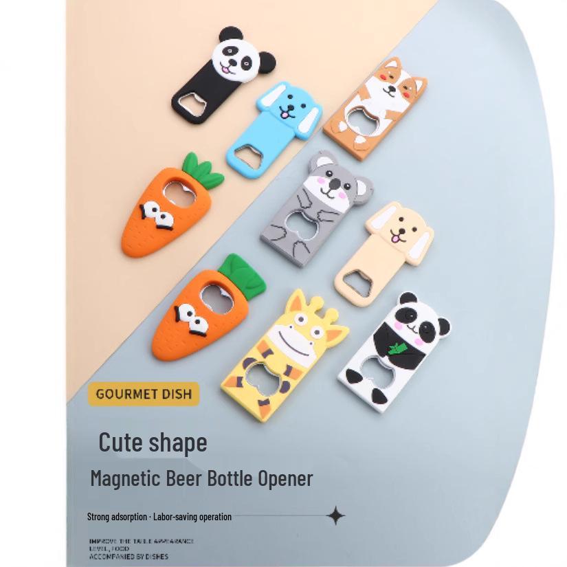 3D Cartoon Cat Magnetic Claw Beer Opener - Soft Rubber PVC
