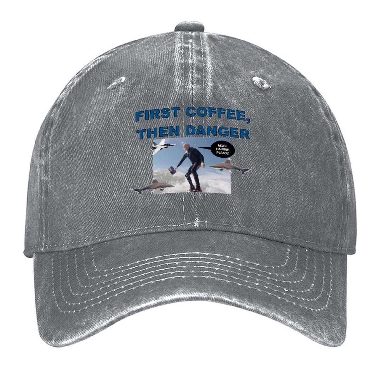 

Surfing Coffee and Danger Baseball Cap birthday sun hat funny hat Designer Hat Woman Hats Mens