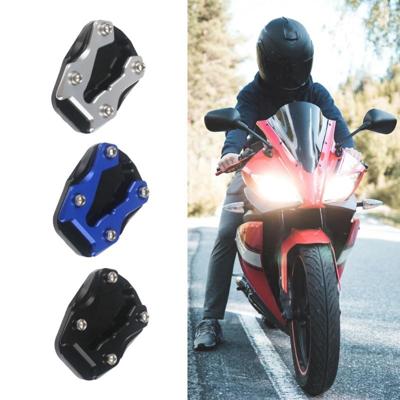 Heavy Duty Motorcycle Kickstand Upgrades Large Base Kickstand Extension for Increased Stability on Various Terrains