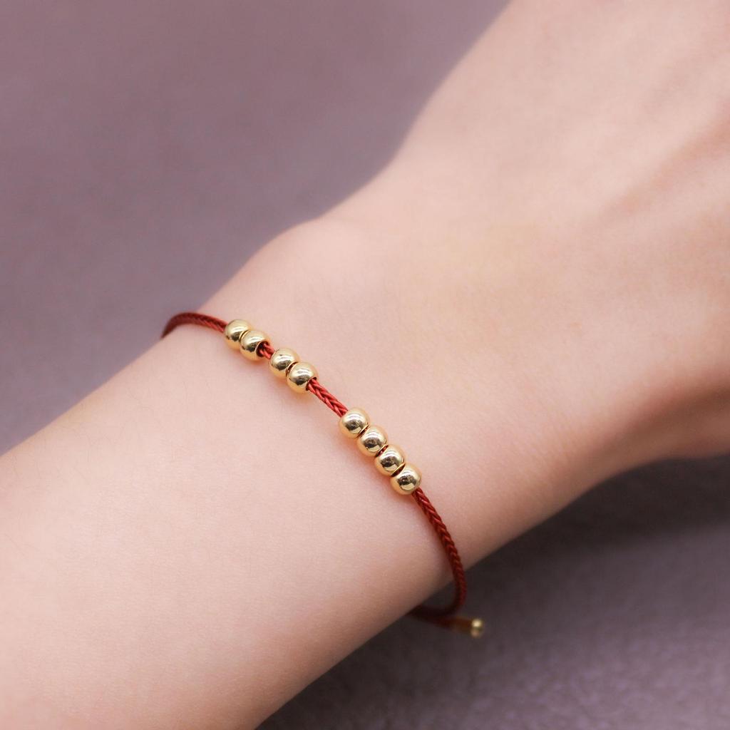 Jahr des Ratten Verstellbares Rotes Schnurarmband - Vielseitig & Elegant für Frauen