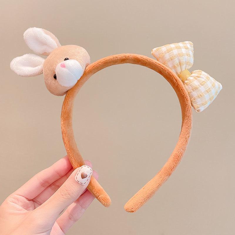 Cartoon Plush Headband: Cute Hair Accessory for Women & Kids, Perfect for Face Washing