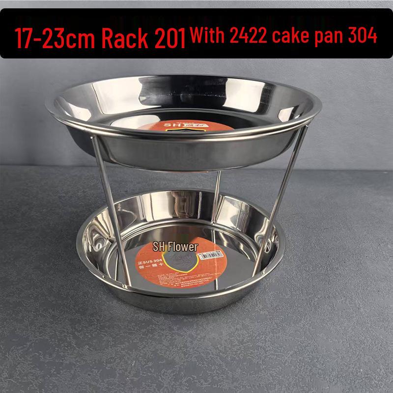Stainless Steel Double Layer Seafood & Dessert Platter Stand