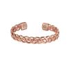 Vinterly Pure Copper Bracelets Twisted Handmade Braided 12mm Adjustable Bangles Health Energy High Magnet Jewelry Resizable Cuff