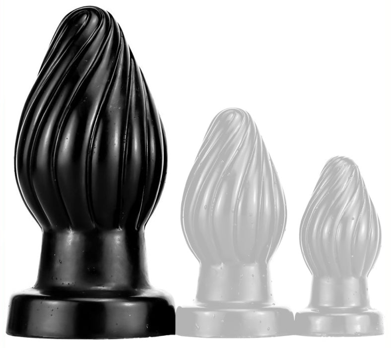 Spiral Plug L 12 X 6.5cm Black - DarkSil - SILICONE ANAL PLUG