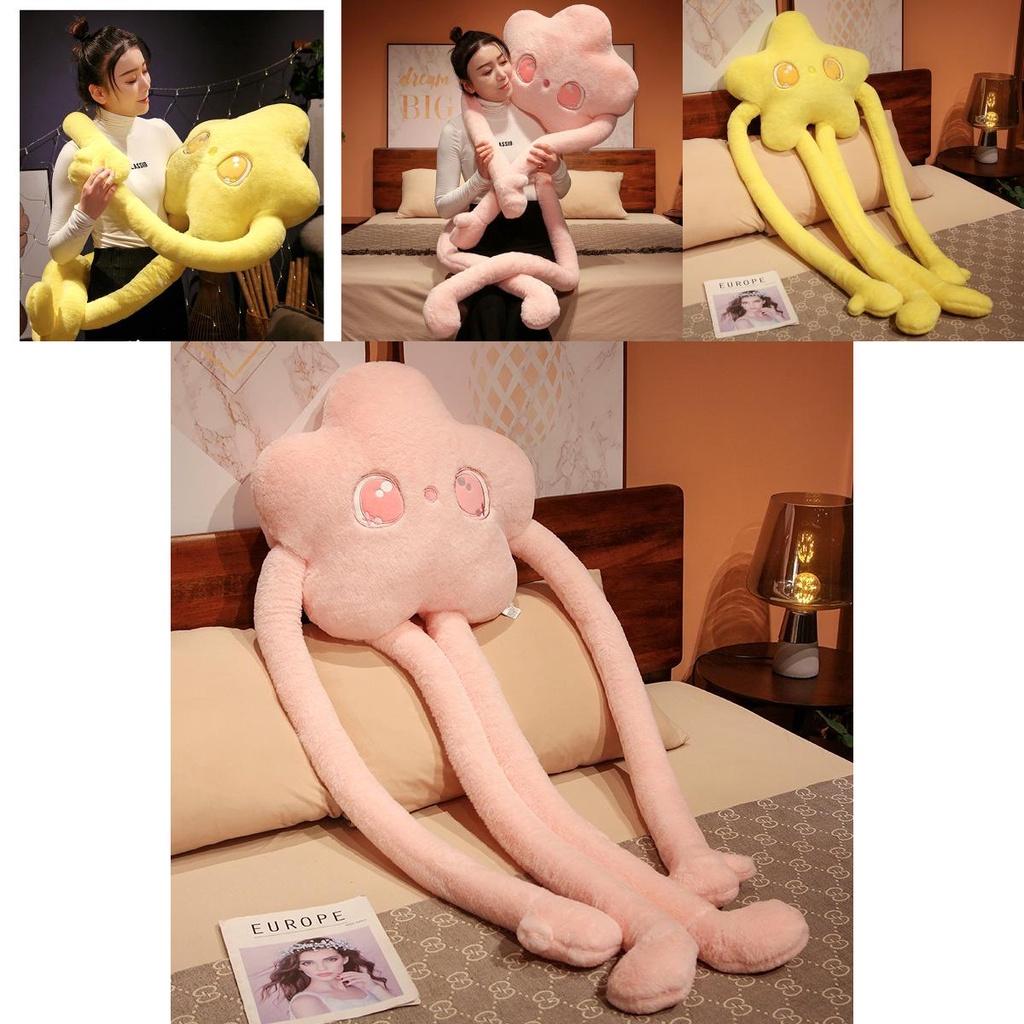 Stretchable Flower And Star Plush Pillow For Home And Bed