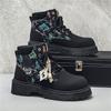 Autumn Black Trend Boots For Man Streetwear Lace-up Platform Boots Man Designer Shoes Comfy Round Toe Leather Men's Ankle Boots