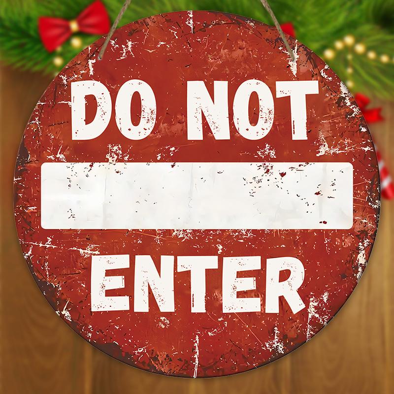 Ciekawe Wskazówki Drewniana Tabliczka z Wskazówkami - Retro Okrągły Znak na Drzwi Wejściowe, Ścienny, Wisząca Dekoracja na Ganek - Idealna Wisząca Ozdoba Domowa