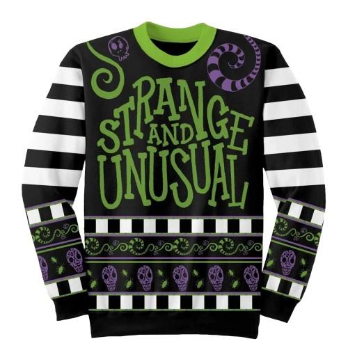 Beetlejuice Unisex Adult Strange And Unusual Knitted Cardigan