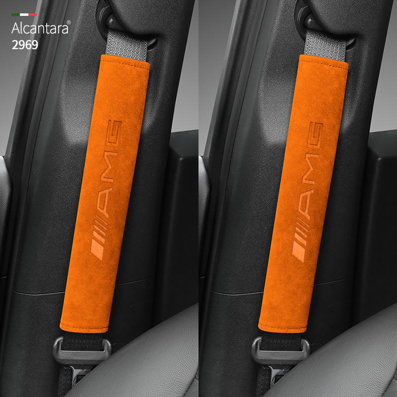 

Alcantara Car Seat Belt Shoulder Protector for Mercedes Benz AMG a B C E Class GLS GLA GLK GLC CLS CLA W204 W205 W212 W463 W176