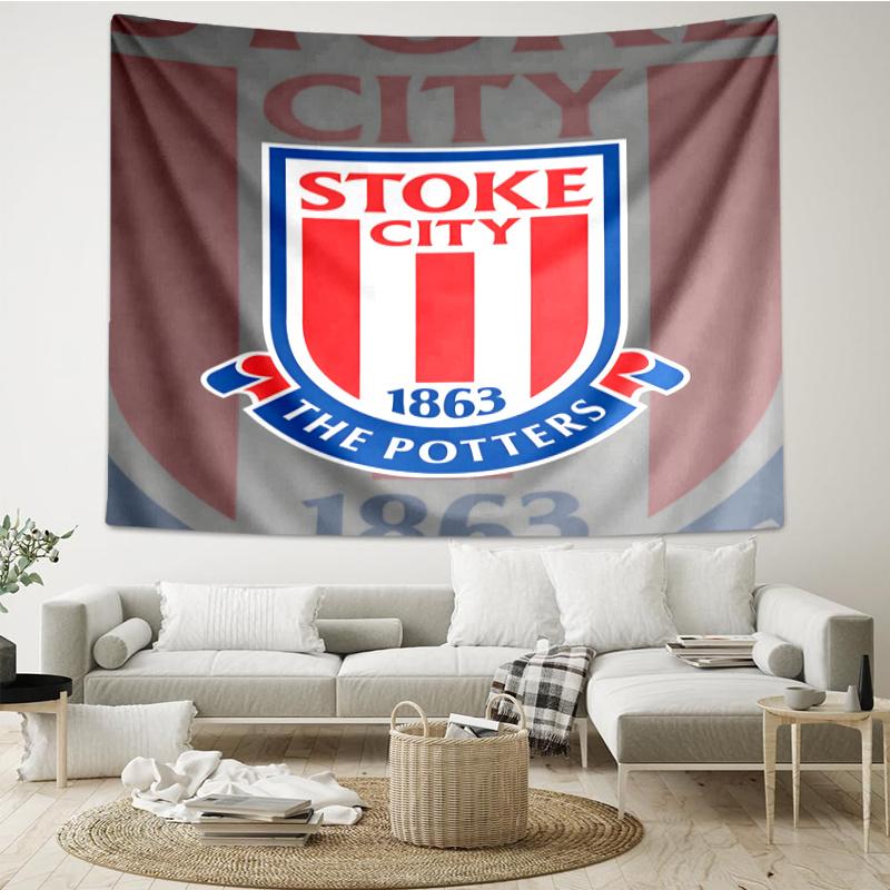 Stoke City F.C. Tapestry, Wall Hanging Tapestry, Pattern Tapestry for Dorm Bedroom Living Room Wall Art Photography Backdrop