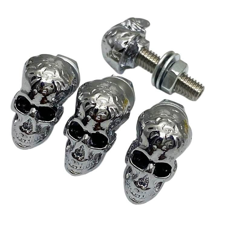 4pc Cool Truck License Plate Frame Screws Motor License Plate Bolts Stainless Steel Spikes Fastener for Car Motorbike Trim Kits