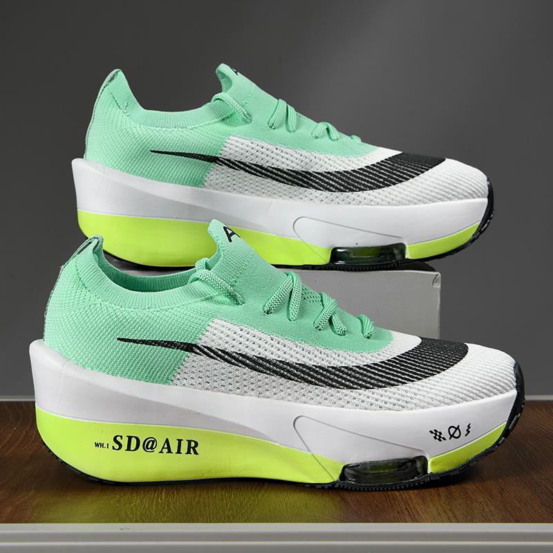 Summer new marathon running shoes racing carbon board running shoes male and female students physical test sports shoes outdoor sports