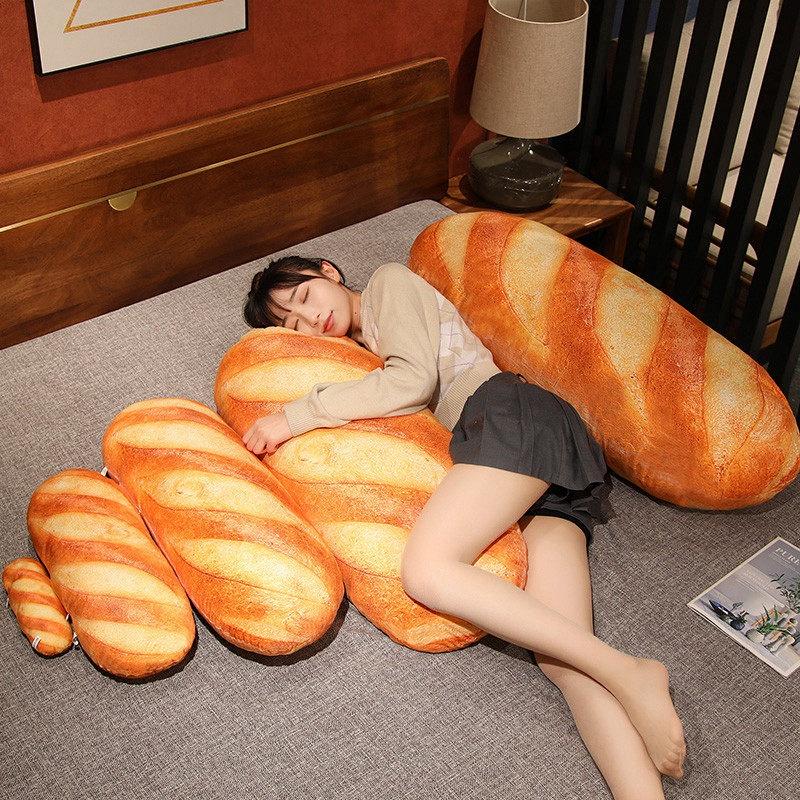Weiches und flauschiges 3D-Simulations-Snack-Butterbrot-Kissen für Büro und Schlafzimmer