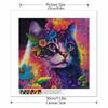 DIY Diamond Painting Cat with Flowers Cross Stitch Kit Mosaic Art Diamond Painting Full Circle Diamond Home Decoration