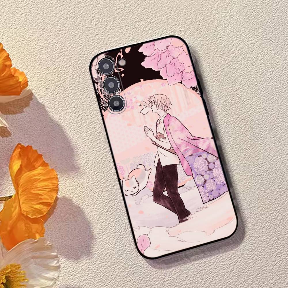 Natsume Book Anime Natsume Phone Case Black Silicone Soft For Samsung Galaxy A73,A72,A71,A70,A53,A52,A51