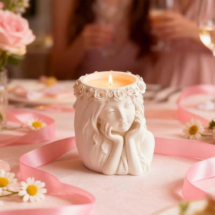 Girl Shape Silicone Planter Mold Flowerpot Molds for Crafts Resin Cement Candle Cup Jewelry Holder Flexible and Reusable