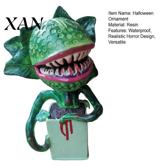 Resin Halloween Figure Ornament, Realistic Horror Design Figure, Scary Ornament Fish Outdoor Decoration, Sharp Teeth Prop Waterproof