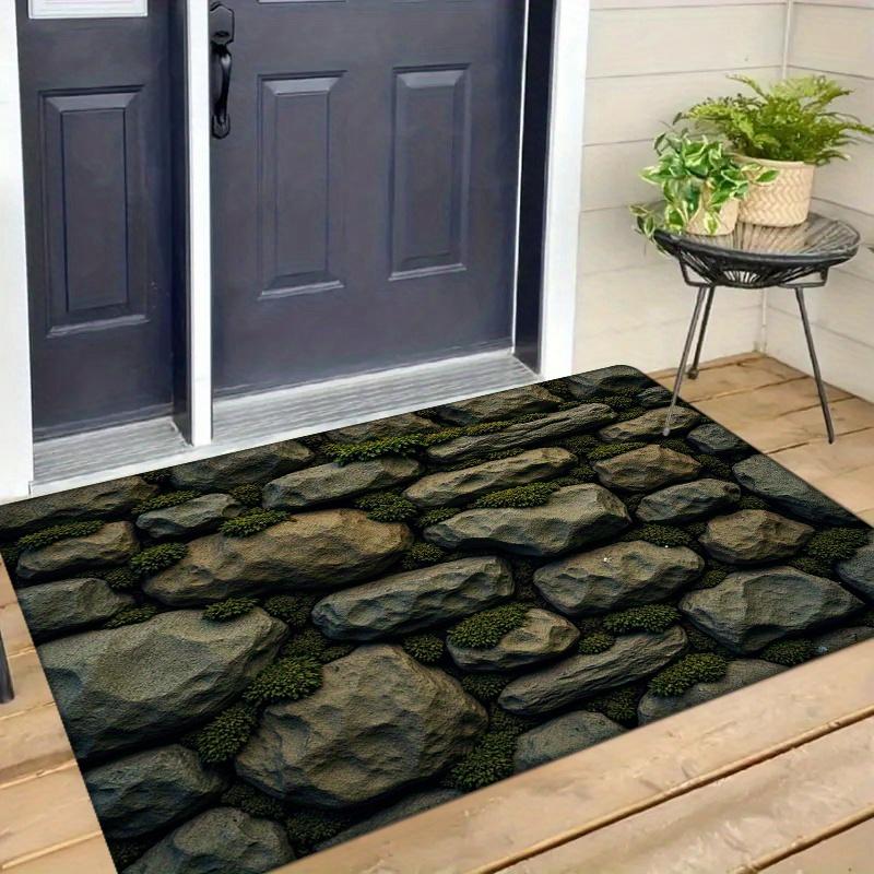 

c Realistic Rock Texture Non-Slip Mat - Thick, Machine Washable, Fade-Resistant, Soft Polyester Floor Mat for Home Decor, Al 40cmx60cm