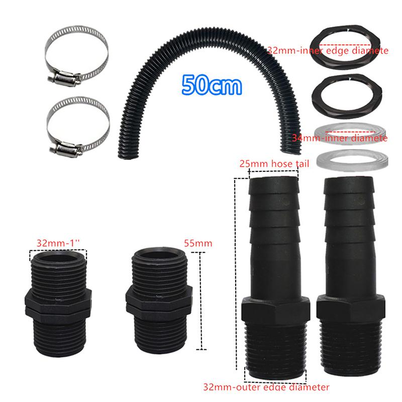 

Пластиковый соединитель 25 мм для дождевых бочек, последовательный соединитель шланга, соединительная труба, комплект для удлинения трубы, соединители для садовой воды