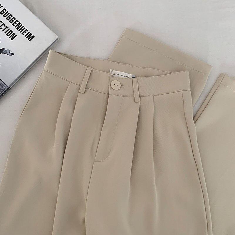 Autumn Loose Straight High Waist Suit Pants Women Casual Wide Leg Pants Female Office-lady Trousers Women Clothing 23531