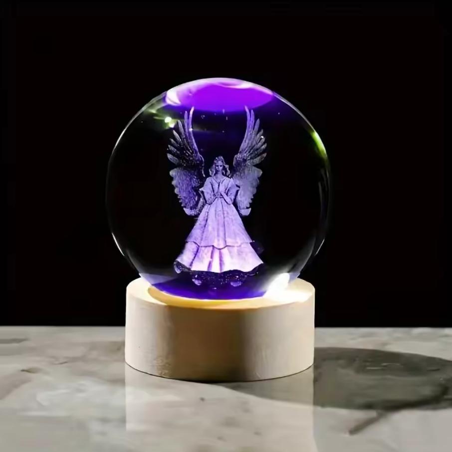 

Окружающий свет Сатурн 3D Сфера Лампа Солнечная система Хрустальный шар с многоцветной светодиодной подставкой Ночник Подарки День рождения