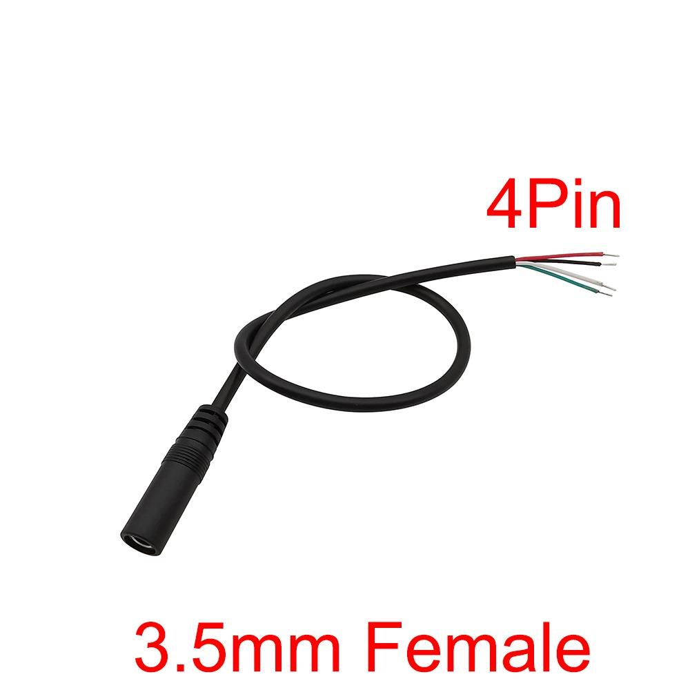 1Pcs 2/3/4Pins Mono Stereo AUX Connector 2.5mm/3.5mm DIY Audio Extension Wire AUX Extension