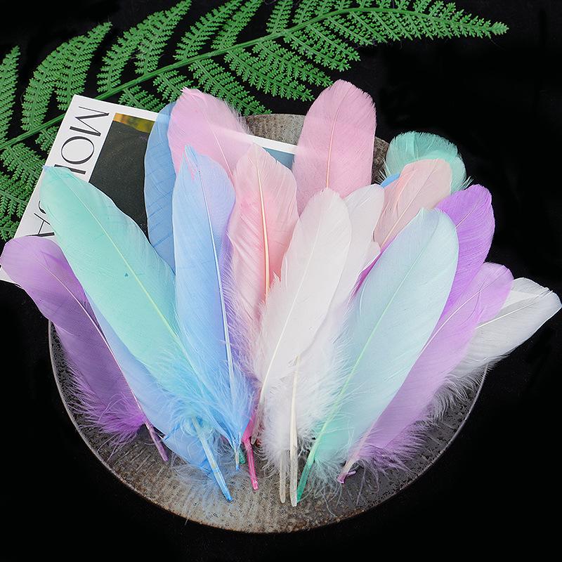 50 Colored Goose Feathers for DIY Dreamcatchers and Art Projects