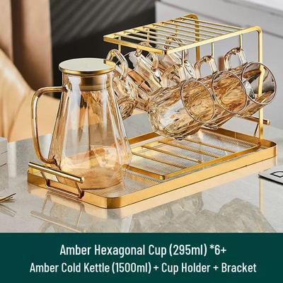 Jiakangming High-End Heat-Resistant Glass Teacup & Pitcher Set