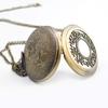 Retro Quartz Pocket Watch Round Hollow Out Design Alloy Watch Clothing Decoration Gifts