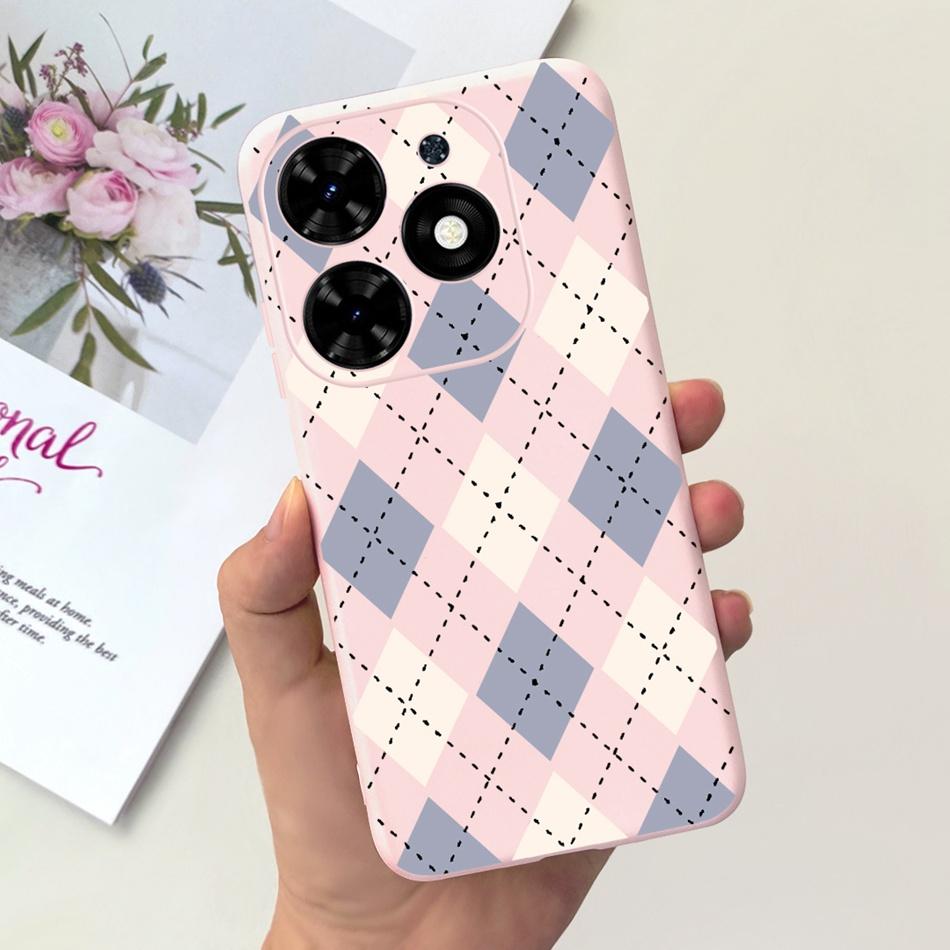 For Tecno Spark Go 2024 Case Cute Flower Love Pattern Candy Color Soft Silicon Slim Phone Back Cover For Spark Go (2024) BG6