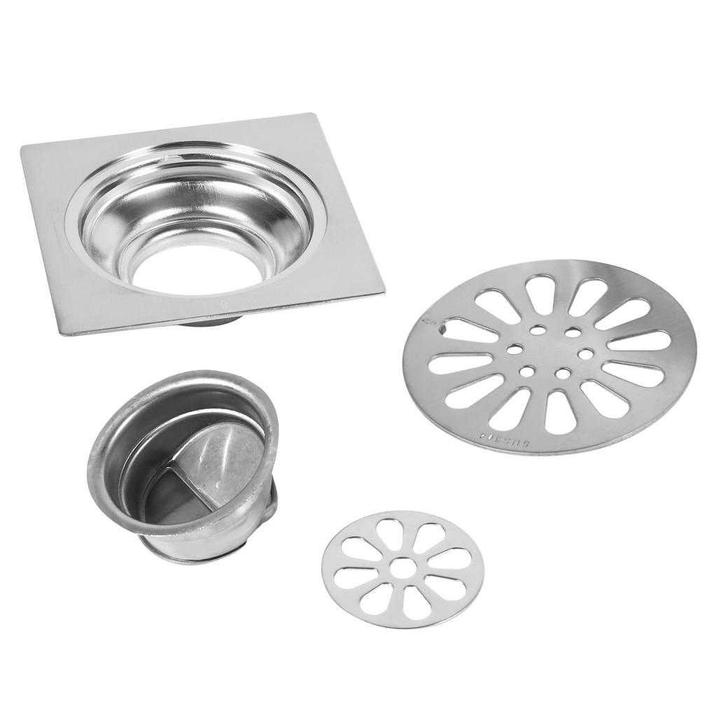 Thick Stainless Steel Square Antiodor Bathroom Floor Drain Cover Waste Gate Shower Drainer (Type 3)