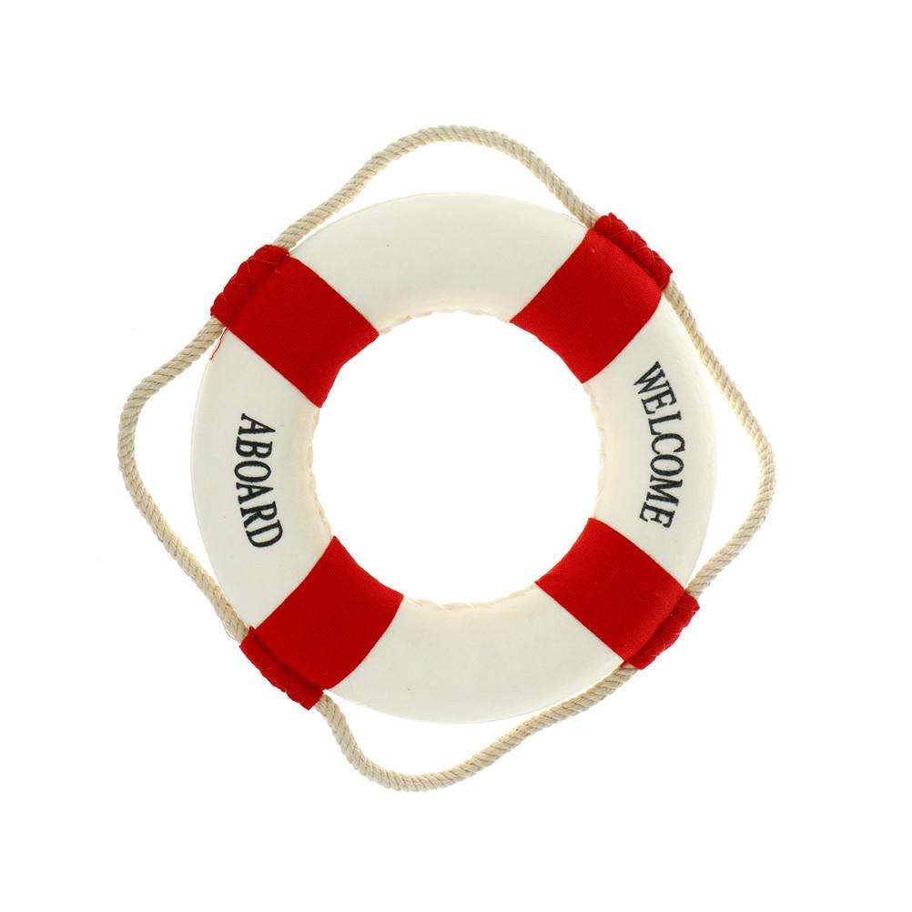 

Welcome Aboard Nautical Life Lifebuoy Ring Boat Wall Hanging Mediterranean Style Home Decoration 14cm/5.51