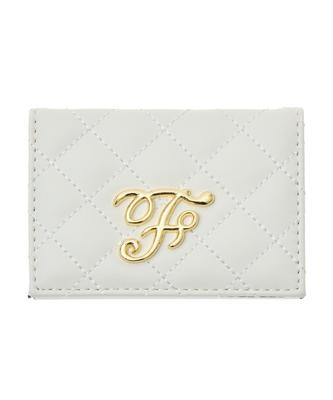 Maison de FLEUR F Logo gestepptes Kartenetui, Elfenbein, 08000229600