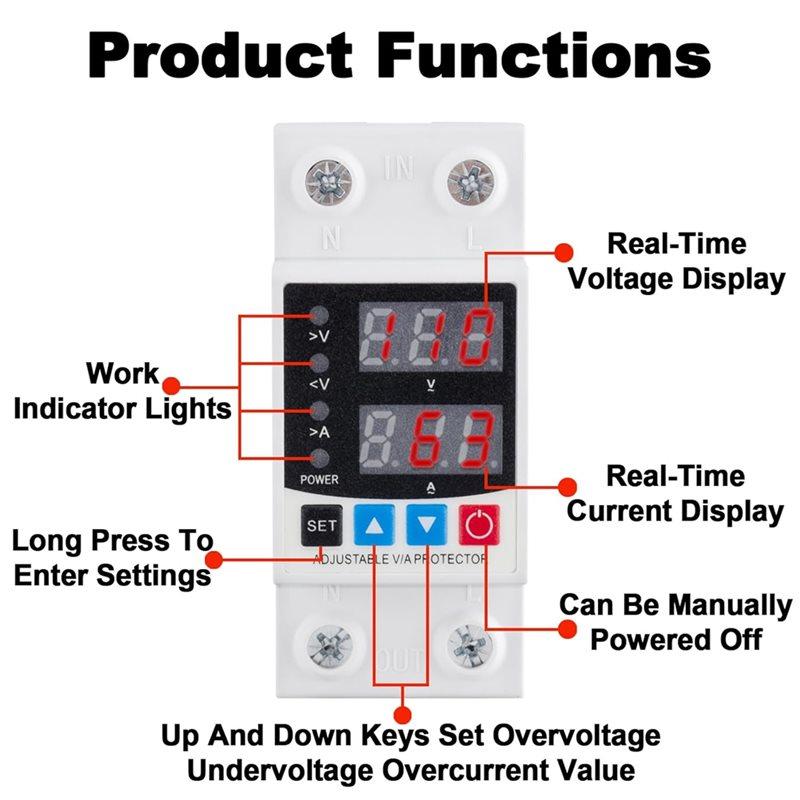 A84E-Smart Circuit Breaker Power Regulating Protector Smart Circuit Breaker Smart Circuit Breaker Wifi