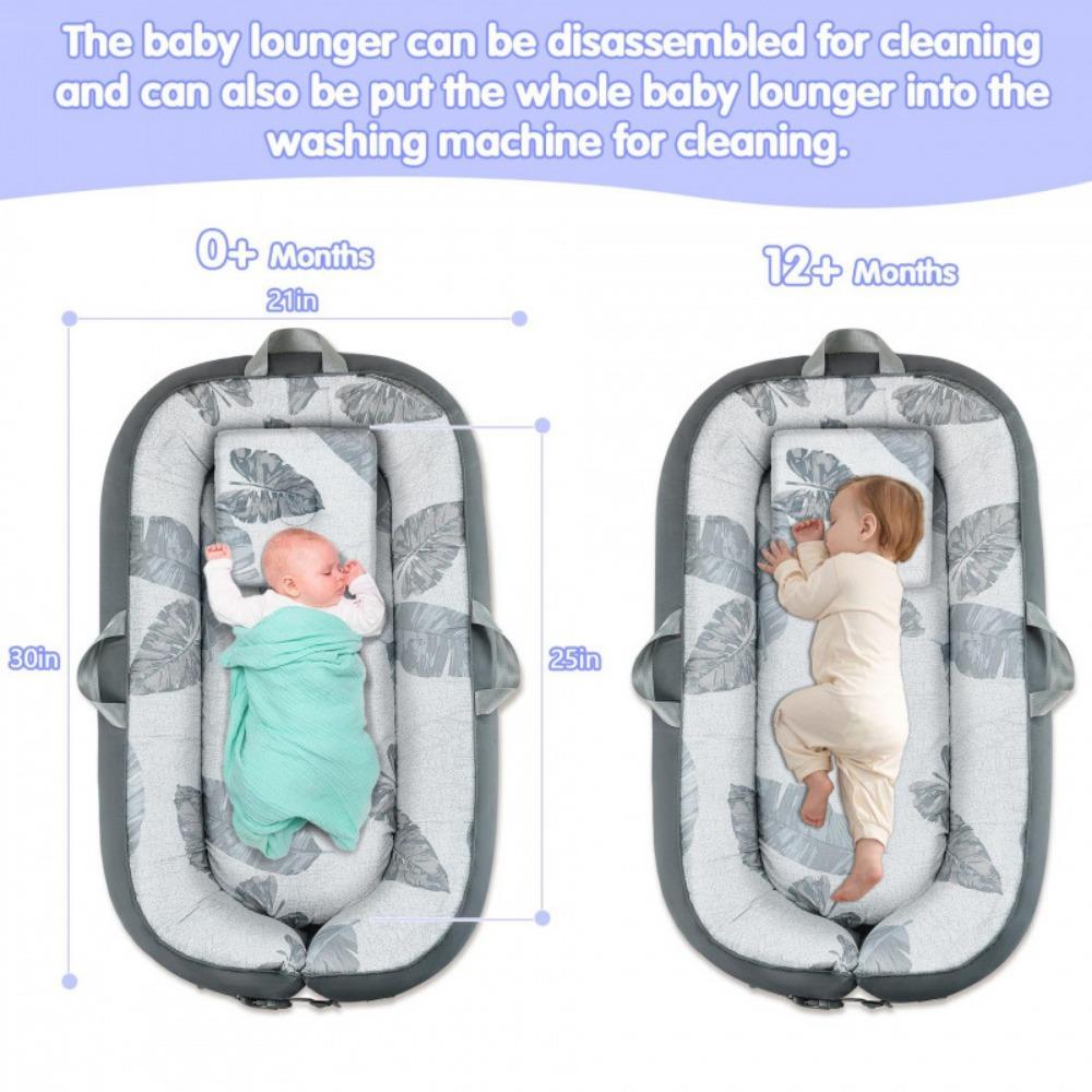 Tragbares, bionisches Anti-Schreck-Babybett mit abnehmbarem, berührbarem Spielzeug