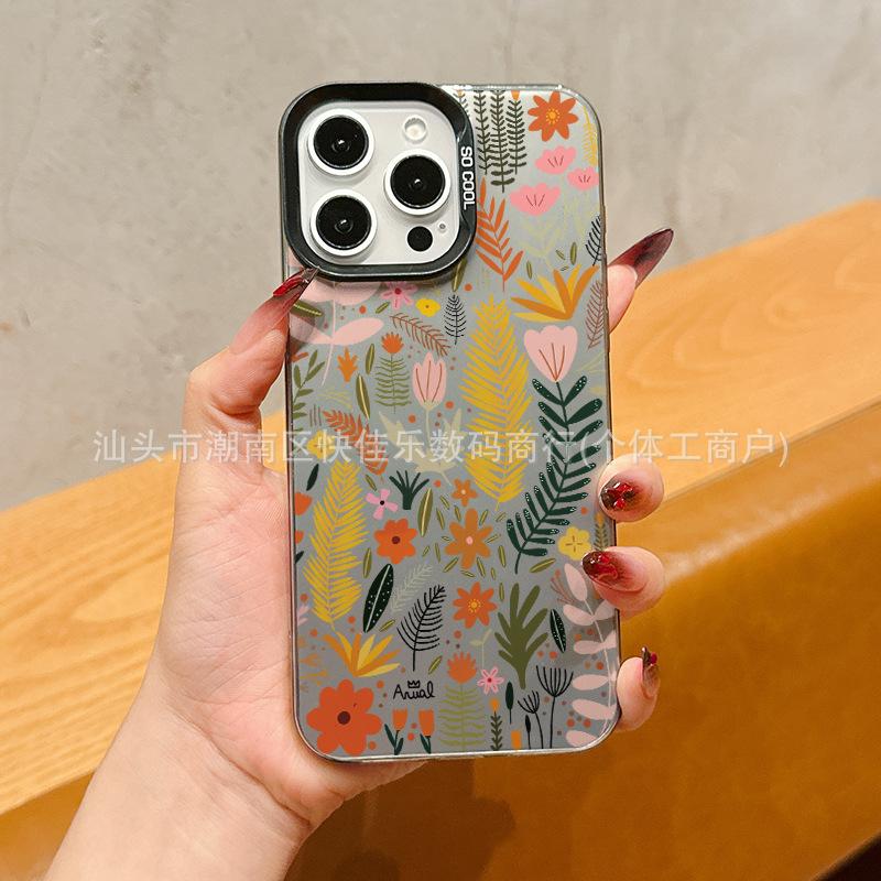 Oil painting retro flower for iPhone17ProMax/16/15/14/13/12/11 iPhone xs case