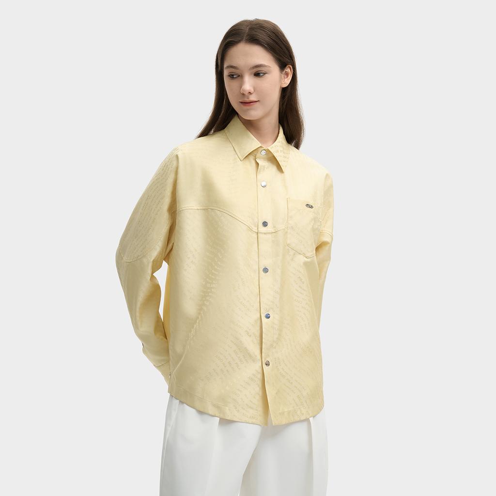 New FILA MILANO Collection Shirt Women's Lightly Mellow Wheat Yellow F11W525402F-YE