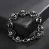European and American Style, Domineering Hip-hop Style, Tiger Head Round Brand Titanium Steel Men's Bracelet