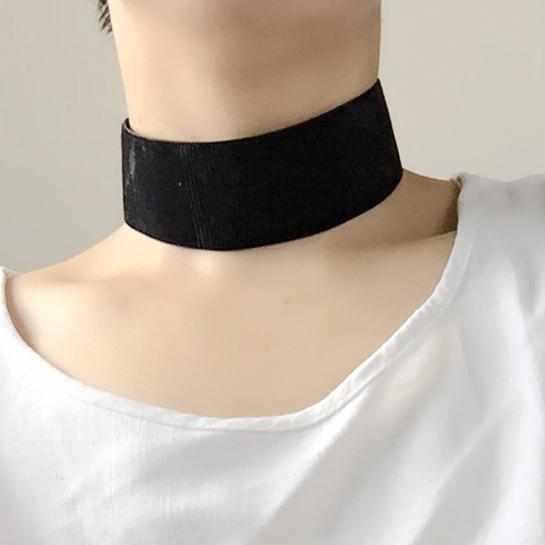 Korean Fashion Womens Accessoires Punk Gothic Soft Black Velvet Choker Necklace Girl Neck Jewelry Colar Feminino
