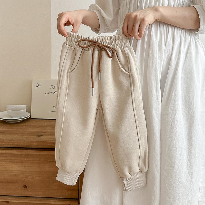 Korean Children's Autumn/winter Loose Pants, Versatile Pants for Boys and Girls, Sweatpants, Sport Pants, Drawstring Casual Pants, Long Pants