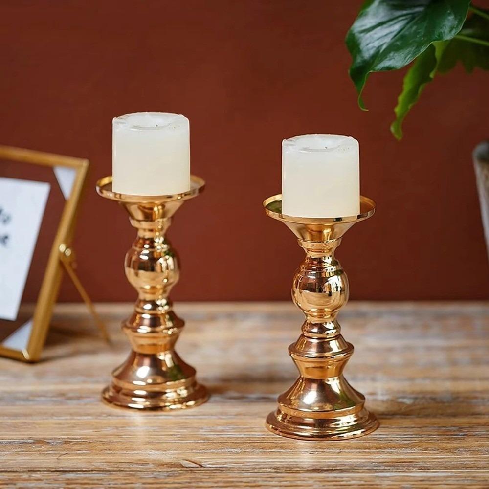 1/2Pcs Vintage Elegant Candlestick Holder Candlelight Dinner Props  for Weddings Special Events