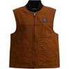 Solid Color Zip Closure Work Vest Men Tops Brown CW693-BRN