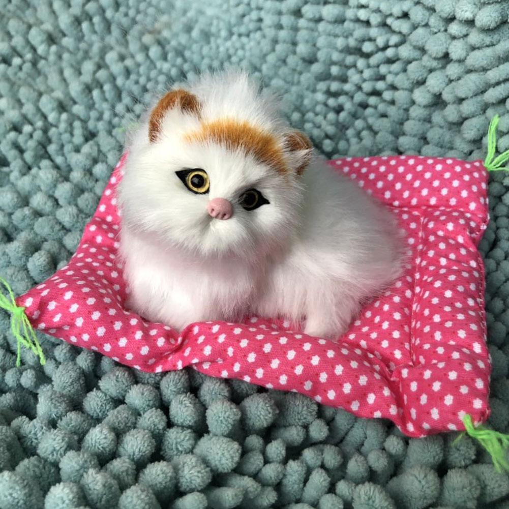 New Simulation Sleeping Cat Animals Display Mold Portable Fake Cat Kittens Doll Ornaments Decoration Kids Gift