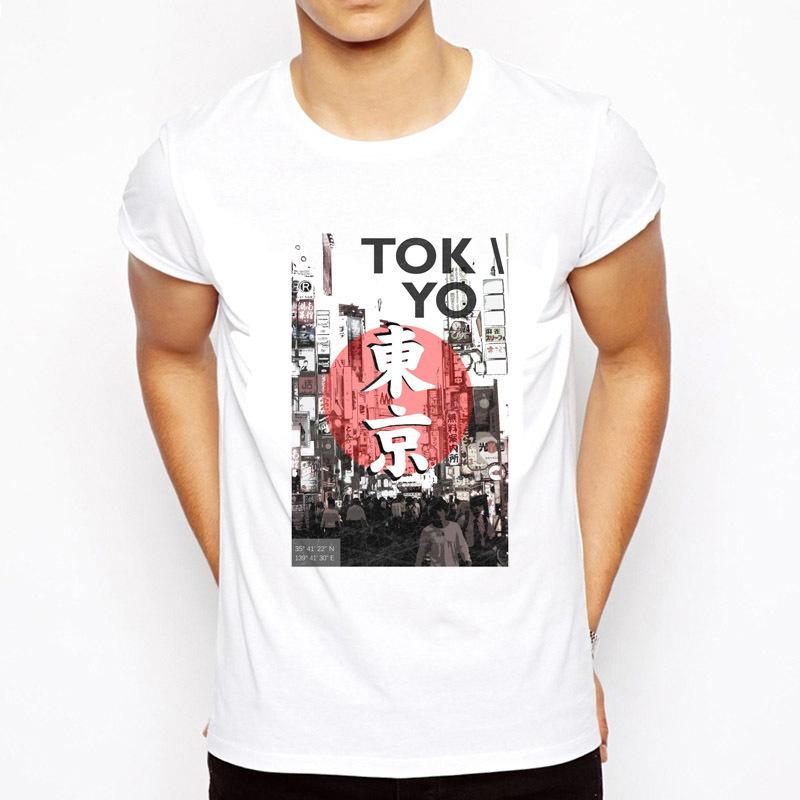 TOKYO GHOUL T Shirt Men Japanese Anime T-Shirt Male KANEKI KEN Print T-shirt Top Tee Clothes M8125