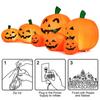 Cloth 7pcs Inflatable Halloween Pumpkin Conjoined Halloween Decoration  Thanksgiving