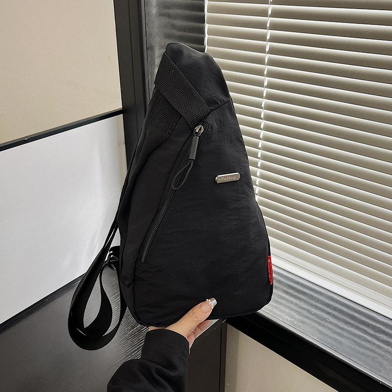 Simple Trendy Crossbody Bag Casual Versatile Sports Canvas Cycling Waist Bag