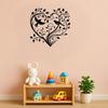 Metal Wall Art Tree with Birds and Heart Home Decor