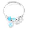 Nuovo Trendy Strass Libellula Cristallo Perline Ciondolo Braccialetto Acciaio Inossidabile 4 Colori Chiusura Braccialetti Donna Bracciale Gioielli